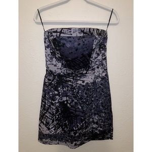 Splatter print mini dress